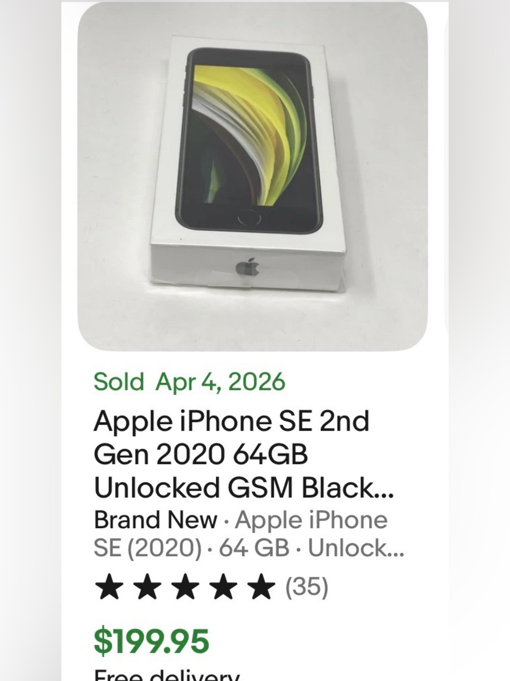 Apple Unlocked IPhone SE with Black & Purple Case. In good used condition. - Picture 5 of 7